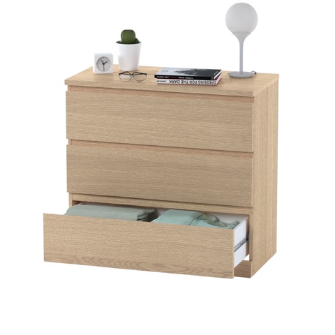 Комод Варма 3, 80*77*40см, дуб беленый