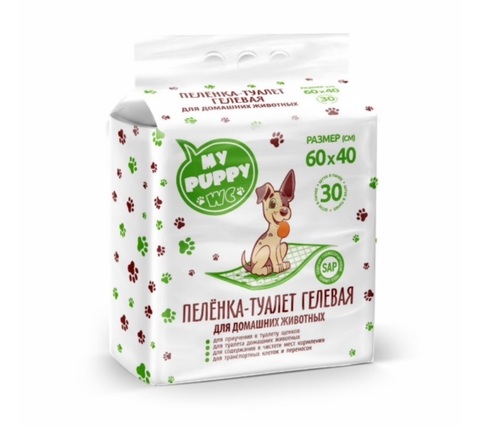 Petmil WC My Puppy пеленка-туалет 30 шт гелевая для домашних животных 60x40см