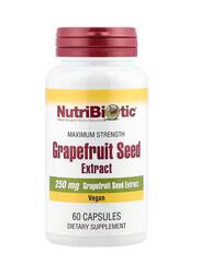 NutriBiotic экстракт косточек грейпфрута, максимальная сила действия, 250 мг, 60 капсул