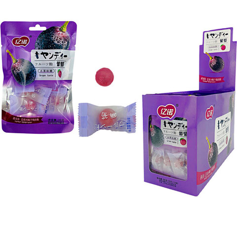 Фруктовые конфеты со вкусом винограда Yinuo 1кор*12бл*20шт, 25гр