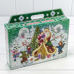 
          Коробка 31 х 27 х 6.5 см "Новогодний экспресс" Складная (Зеленый)