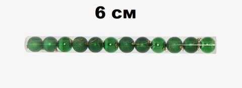 Набор шаров 6см 12шар 1цв, однотонные, глянец/искра, в тубусе зеленый