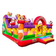 Коммерческий надувной батут «Весёлая компания»,  8*6*5 м.