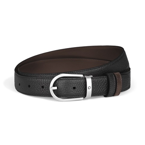 Двусторонний ремень Horseshoe 30 мм из зернистой кожи