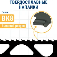 Пилки для сабельной пилы по газобетону ПРАКТИКА S2243HM, твердосплавные, 455мм, шаг зубов 12,7мм (776-720)