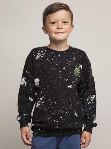 046_ОС25 Свитшот (пуловер) для мальчика, черный