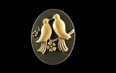 Силиконовый молд Камея № 31 Птички