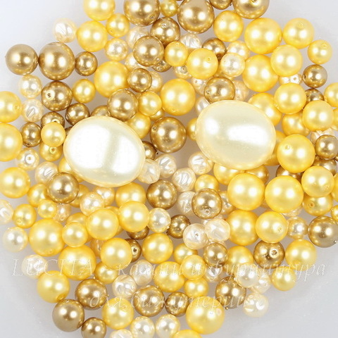 Бусины Preciosa микс "Gold"
