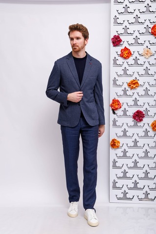 Liu Jo Пиджак-джерси с хлопком, вискозой и эластаном в мелкий узор