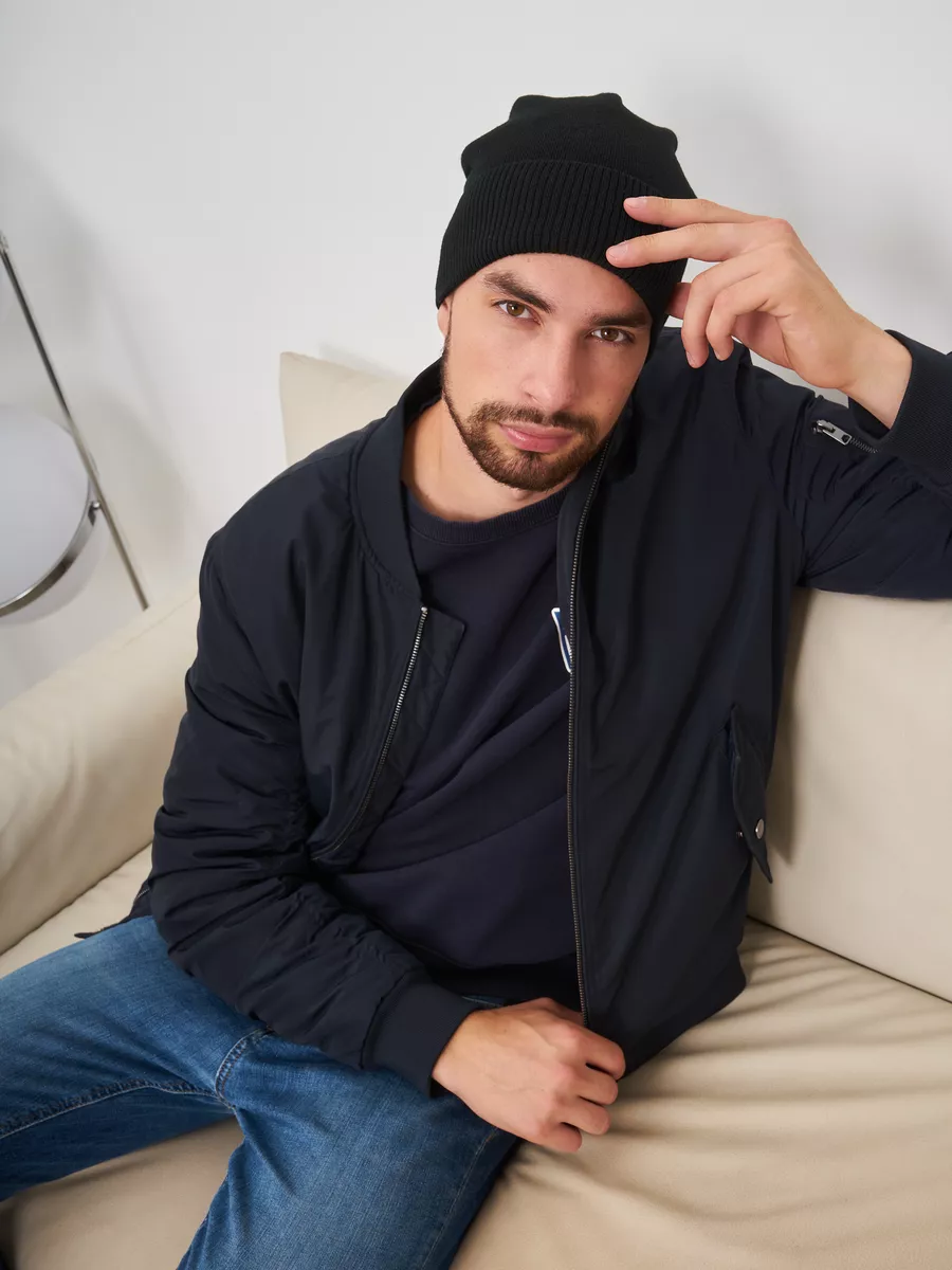 Шапка бини зимняя весенняя с флисом