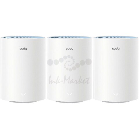 Бесшовный Mesh роутер Cudy M1200(3-Pack) AC1200 10/100BASE-TX белый (упак.:3шт)
