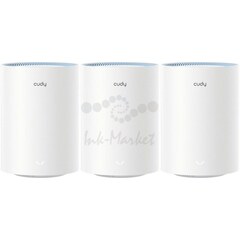 Бесшовный Mesh роутер Cudy M1200(3-Pack) AC1200 10/100BASE-TX белый (упак.:3шт)