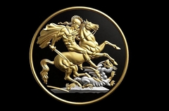 Силиконовый молд № 2286 медальон Георгий Победоносец