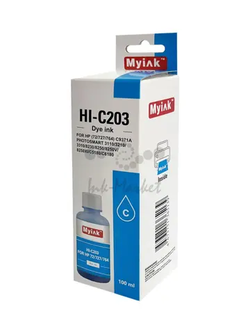 Чернила HI-C203 для HP 72 - C9371A (100 мл, cyan) Gloria™ MyInk