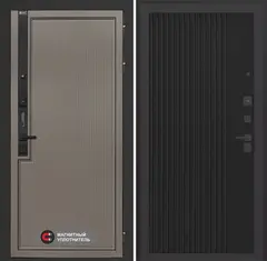 Входная дверь в квартиру Лабиринт Лаб про 1 Велютто кофе 29 Кварц черный