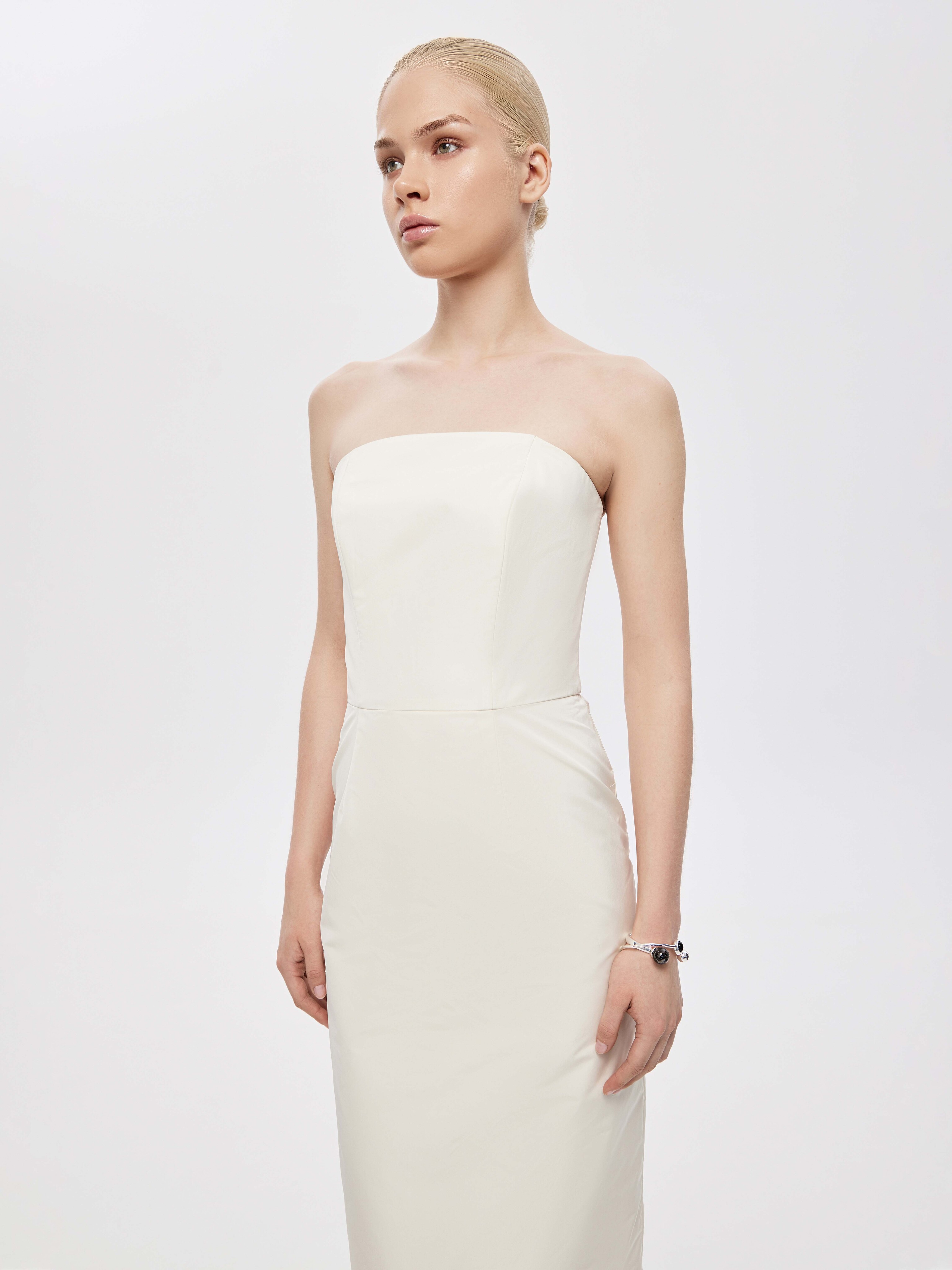 Платье макси из греческой тафты