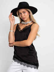 Блуза-топ Шёпот шёлка (черный)