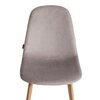 Стул Бриз/BREEZE (mod. JSC-58) металл натуральное дерево/ велюр светло-серый