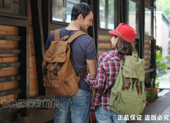 Классический винтажный рюкзак S.C.Cotton Army Green