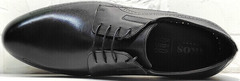 Дерби туфли мужские классические koc 3416-1 Black Leather.