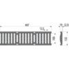 Чугунная решетка для дренажного канала AVZ103, класс C250, арт. AVZ-R202 AlcaPlast