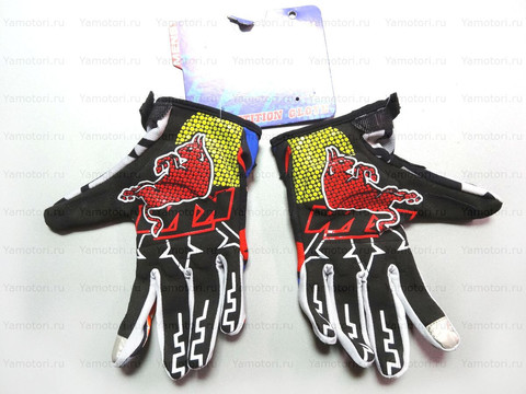 Мотоперчатки KINI RED BULL KTM M3, кроссовые мото перчатки