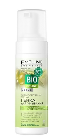 EVELINE Bio ORGANIC Пенка мягкая гипоаллергенная для умывания 150мл