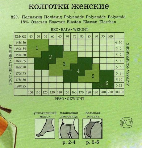 Женские колготки Tango 40 XL Conte