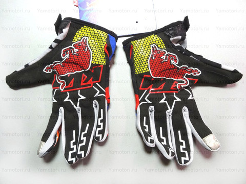 Мотоперчатки KINI RED BULL KTM M3, кроссовые мото перчатки