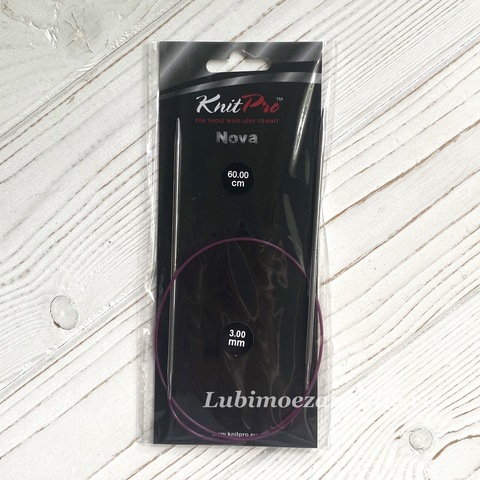 KnitPro Nova Metal круговые спицы 3 мм/60 см арт.10313