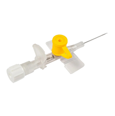 Катетер внутривенный (периферический) с доп. портом, желтый, 24G, Vogt Medical, (100шт/упк)