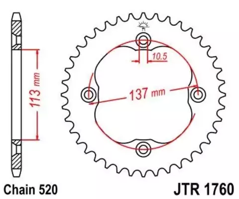 Звезда ведомая JTR1760 40