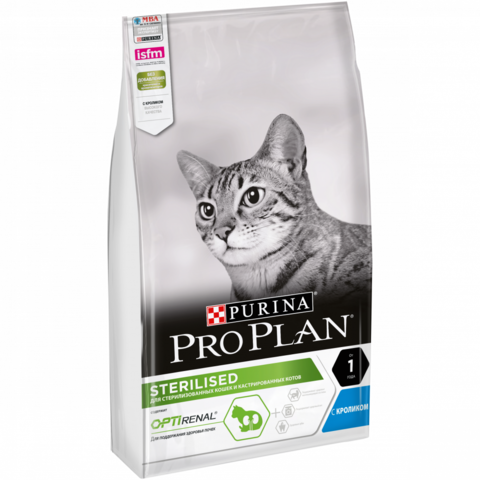 Pro Plan OPTIRENAL Стерил кошки Кролик, сухой (7 кг)