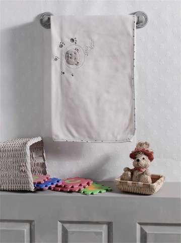 Плед флисовый "Cute Bear", 100% полиэстер, размер 80*120 см (beige)
