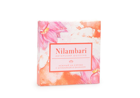 Шоколад на кэробе с клубникой и бананом Nilambari, 65г