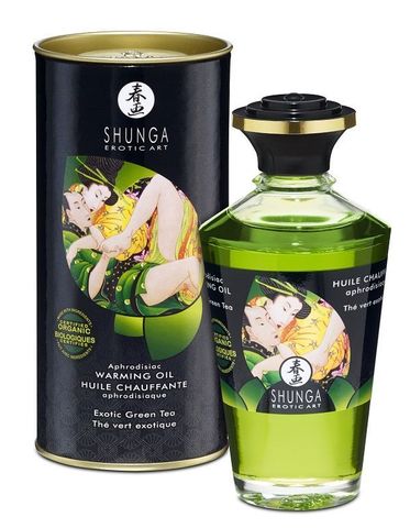 Интимное оральное масло Shunga с ароматом зелёного чая - 100 мл.