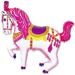 F Мини-фигура Цирковая лошадь (фуксия), 14''/36 см, 5 шт.
