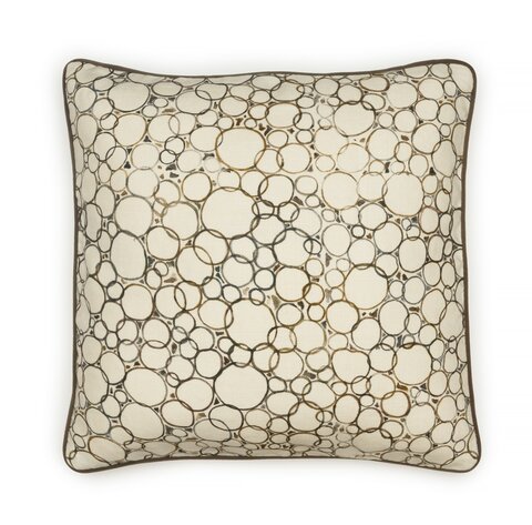 Подушка декоративная 40x40 Empire Design Pillow бежевая с серым кантом