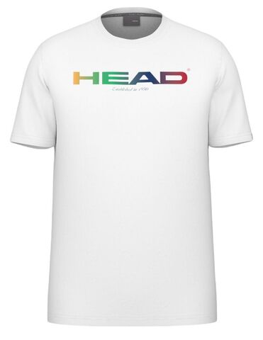 Детская теннисная футболка Head Junior Off Court Rainbow T-Shirt - white