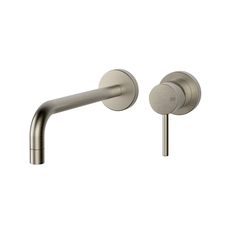 Gessi 44825#149 Gessi Emporio Via tortona Bнешняя часть для настенного смесителя с длинным изливом, без донного клапана, цвет: Finox Brushed Nickel фото