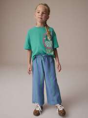 Брюки широкие для девочки Next E29-135, Синий, Зеленый