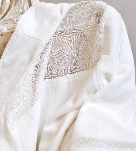 КВИН махровый женский халат с полотенцами
