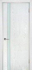 Дверь Страто 01 / Цвет Ясень айсберг / Молочный триплекс / Двери ТЕКОНА