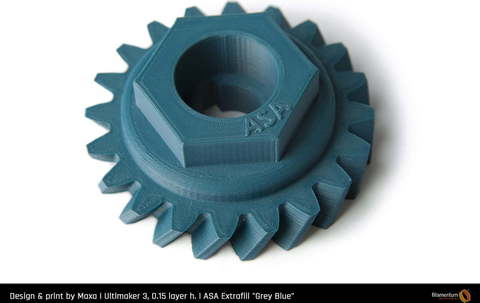 Пластик для 3D-принтера Fillamentum ASA Extrafill - Grey Blue