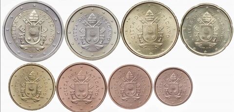 Набор Ватикана 8 монет Евро и евроцентов
