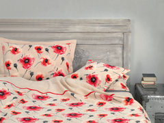 Чехол для подушки декоративный 40x40 Feiler Klatschmohn 146-113 seashell-coral