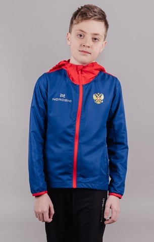 Детская беговая ветровка с капюшоном Nordski Run Patriot