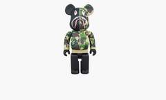 Bearbrick x BAPE Camo Shark "400%" Green