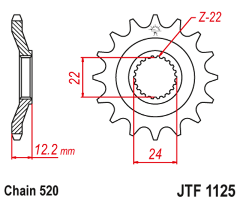 Звезда ведущая JTF1125-16