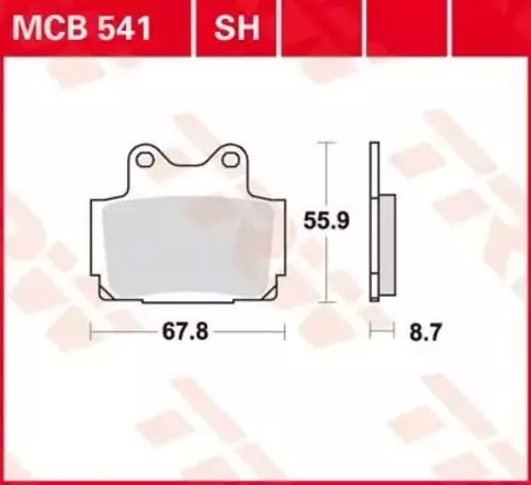 Колодки тормозные дисковые MCB541